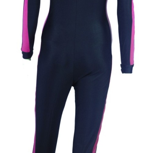 Lycra fullsuit dames Zwart roze